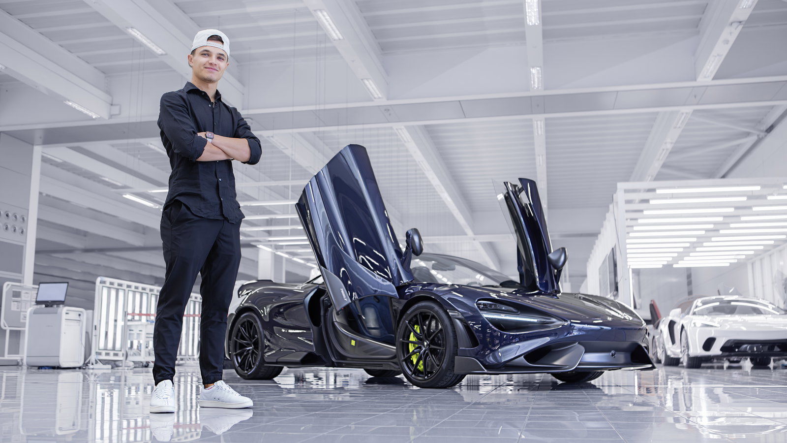 Lando Norris with his McLaren 765LT Spider